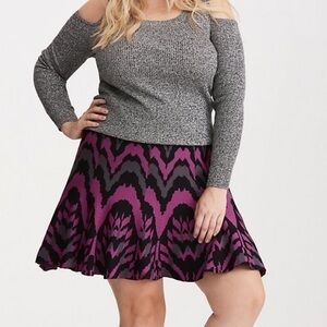 Torrid Size 1X Sweater Knit Skater Skirt